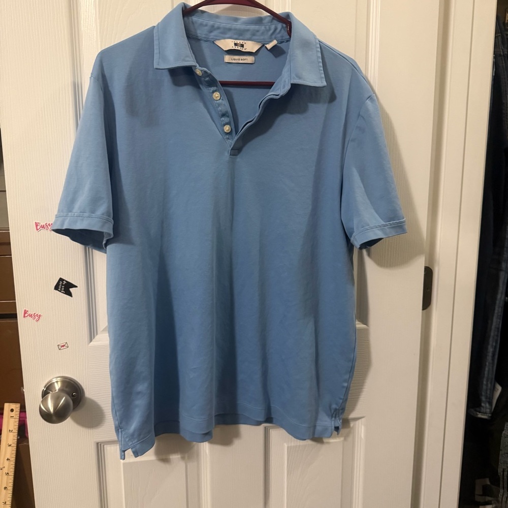 Joseph Abbound Men's Blue Polo Shirt Size‎ XL Liquid Soft